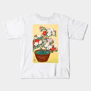 Flowering Azalea in a Pot Japan 1900s Ohara Koson Kids T-Shirt